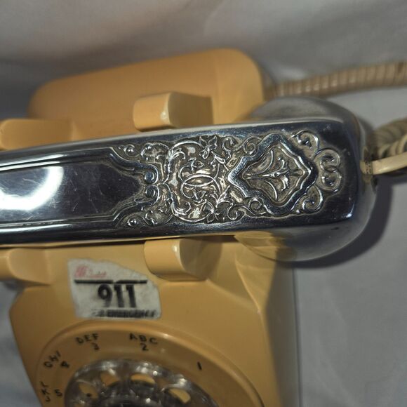 Vintage Bell System 500DM Rotary Phone Beige Silverplate Handset Cover - Picture 14 of 16